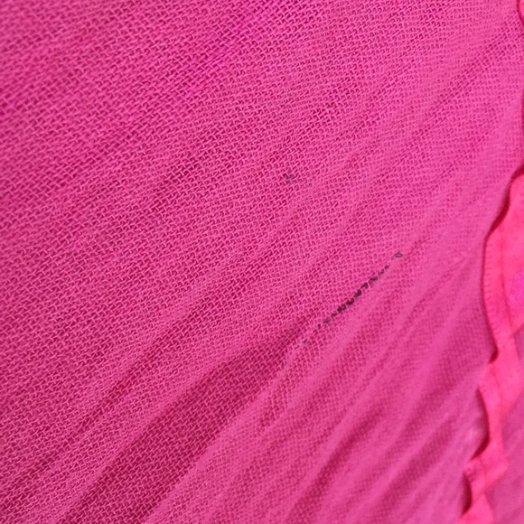 💃🏻PINK HANDKERCHIEF DRESS FUSCHIA GAUZE Sz S - Picture 4 of 16